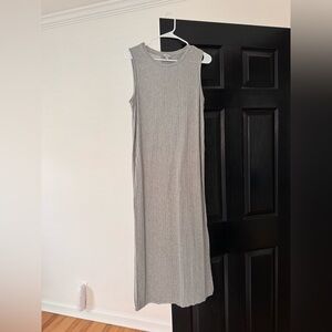 a new day Sleeveless Light Gray Ribbed Maxi Dress